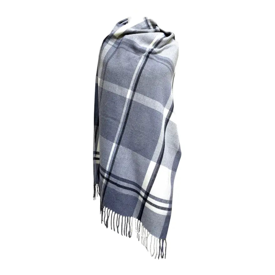 'Strathurie' soft cashmere blend scarf/wrap in greys