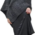 Aran Woollen Mills ladies' poncho - slate