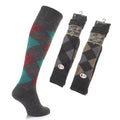Men's traditional long-length socks - Argyle, Size 6-11 mixed colours,  Pack of 3
