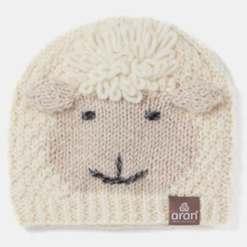 Aran Woollen Mills 'Shepley Sheep' Merino wool baby hat