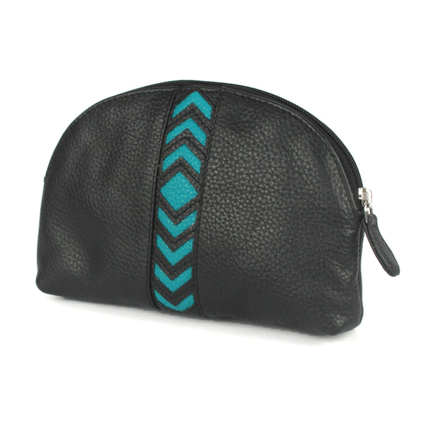 'Demelza' leather make-up bag