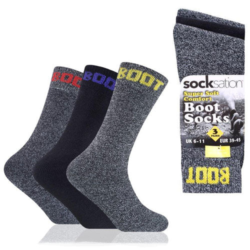 Special offer price: Socksation Men's  boot socks Melange , size 6-11