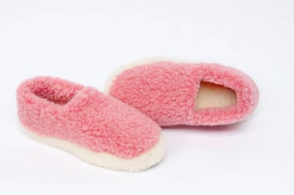 'Sheep By The Sea' 100% merino wool pile lounging slippers