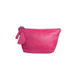 Tamar  leather make-up bag in pink
