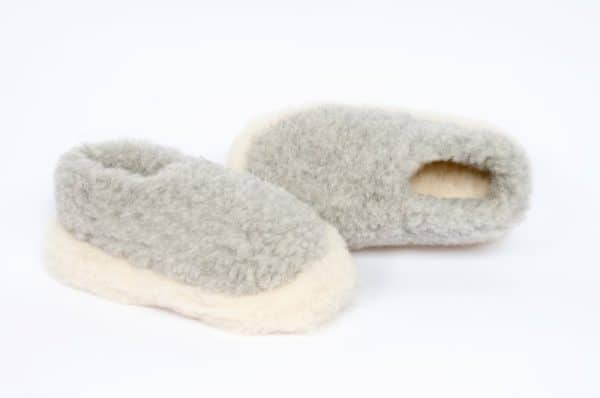 'Sheep By The Sea' 100% merino wool pile lounging slippers