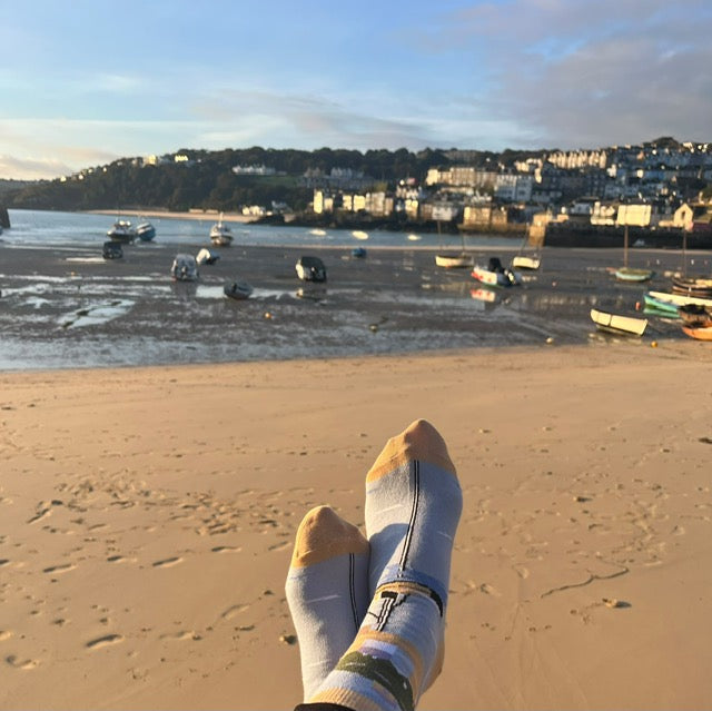 St Ives Harbour socks, pattern detail