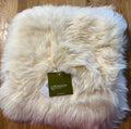 Luxury sheepskin cushion cover with pad