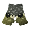 Hand?Knitted Sheep Wrist Warmers, 100% Wool – Fleece Lined, Fair Trade
