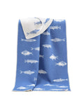 Fish design blanket, 100% wool