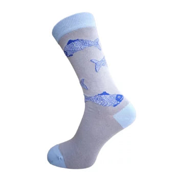 Men's bamboo socks - Fish