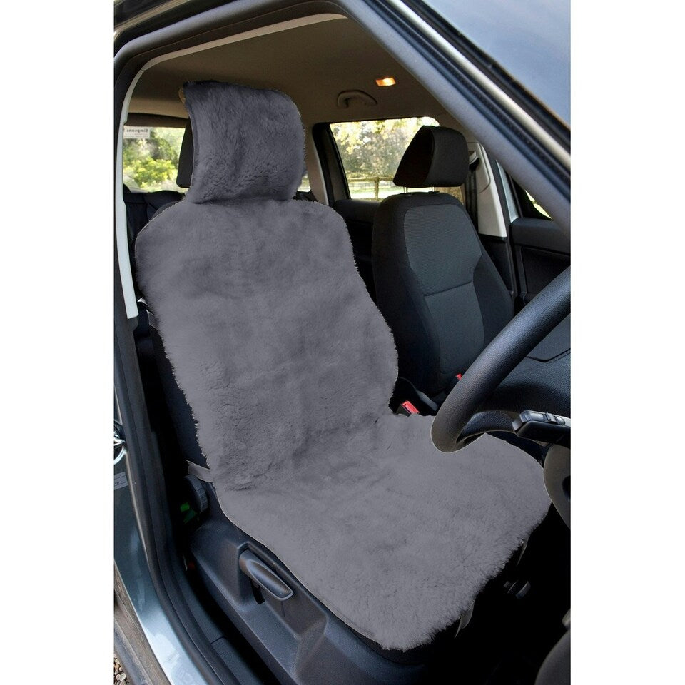 Sheepskin car seat cover in choice or 3 colours