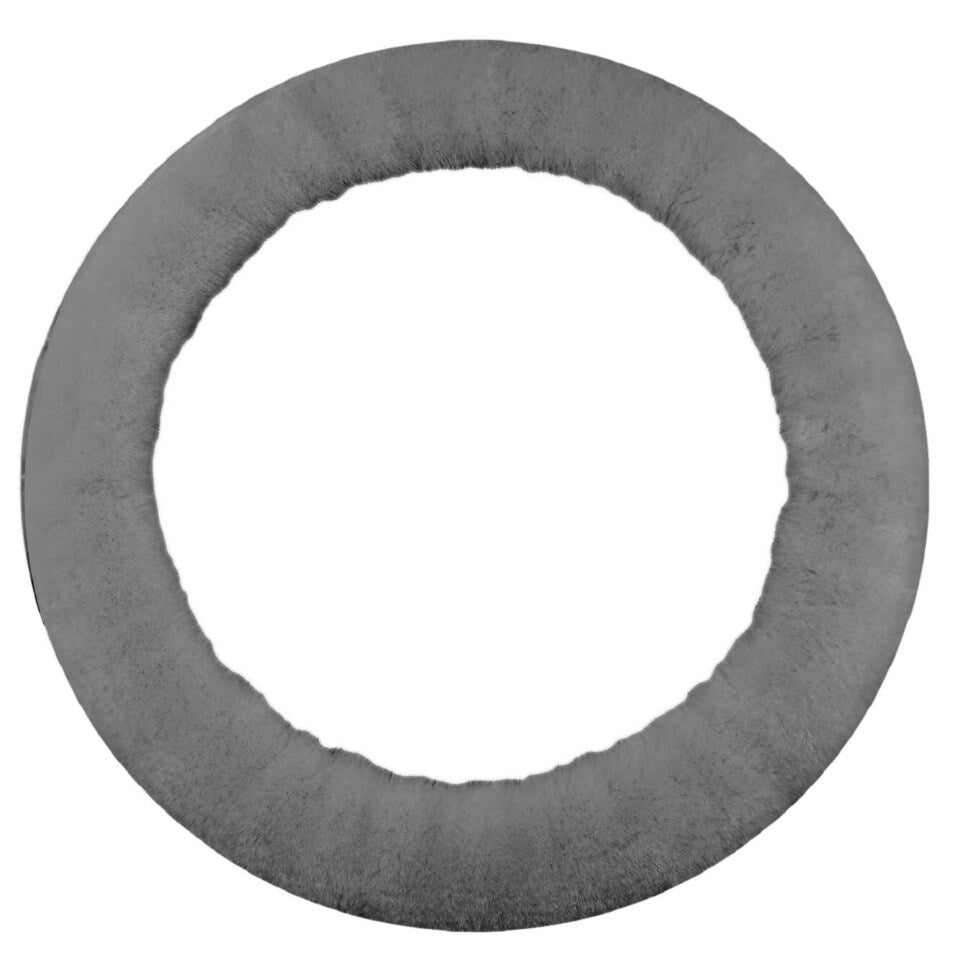 Sheepskin Steering Wheel Cover - Grey