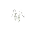 Fish shaped earrings in hammered pewter.  PE2138