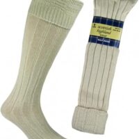 Traditional Cornish/Scottish kilt socks in Off-White or Black, size 6-11