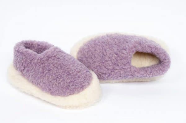 'Sheep By The Sea' 100% merino wool pile lounging slippers