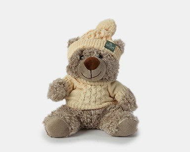 Aran Teddy bear with Aran jumper and bobble hat