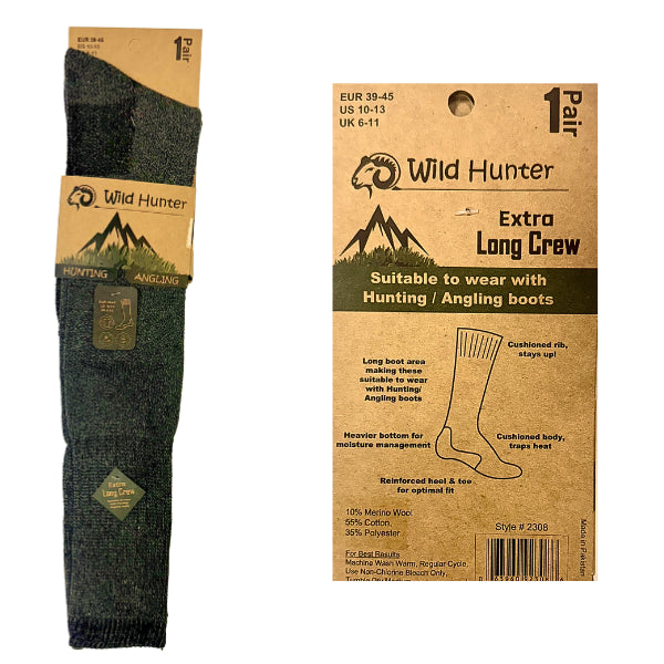 'Wild Hunter' outdoor long socks for men size UK 6-11
