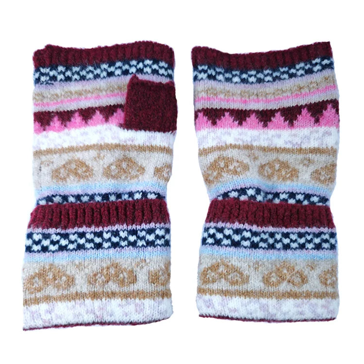 Nordic style, cosy fingerless gloves in 2 colour choices