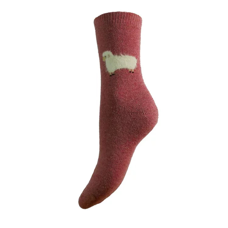 UK 4-7 wool blend socks in 3 colour choices - 1 pair - single white sheep