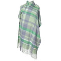 'Strathurie' soft  cashmere blend scarf/wrap in mint and grey