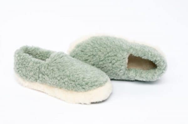 'Sheep By The Sea' 100% merino wool pile lounging slippers