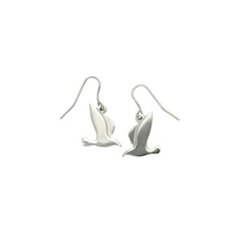 Pewter Seagull earrings.     PE2140