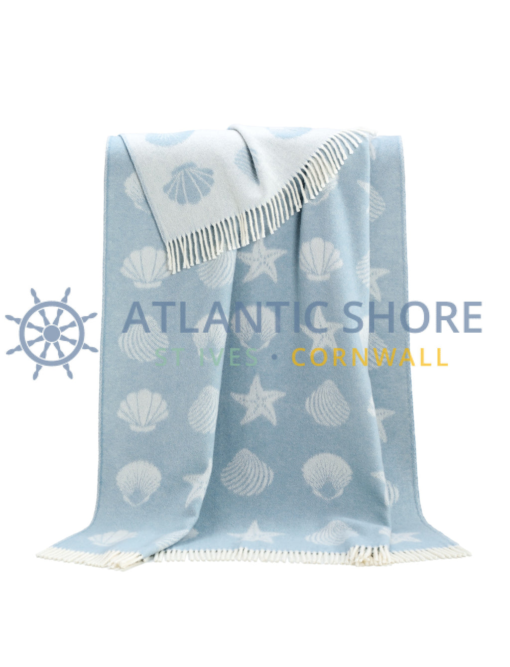 Seashells and Starfish, 100% wool throw