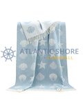 Seashells and Starfish, 100% wool throw