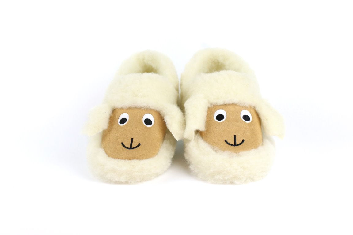 Fun Sheep Slippers for adults  - Merino Wool - limited sizes