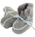 Sheepskin lace-up booties for babies and toddlers