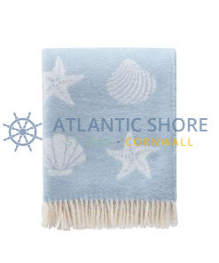 Seashells and Starfish, 100% wool throw