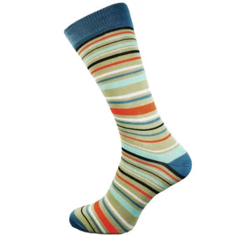 Men's bamboo socks - Warm Stripes