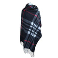 'Strathurie' soft  cashmere blend scarf/wrap in black