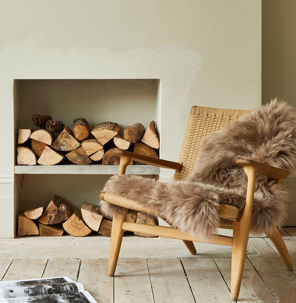 Sheepskin large 'Taupe' single rug