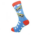 Men's bamboo socks - biplane, size 7-11