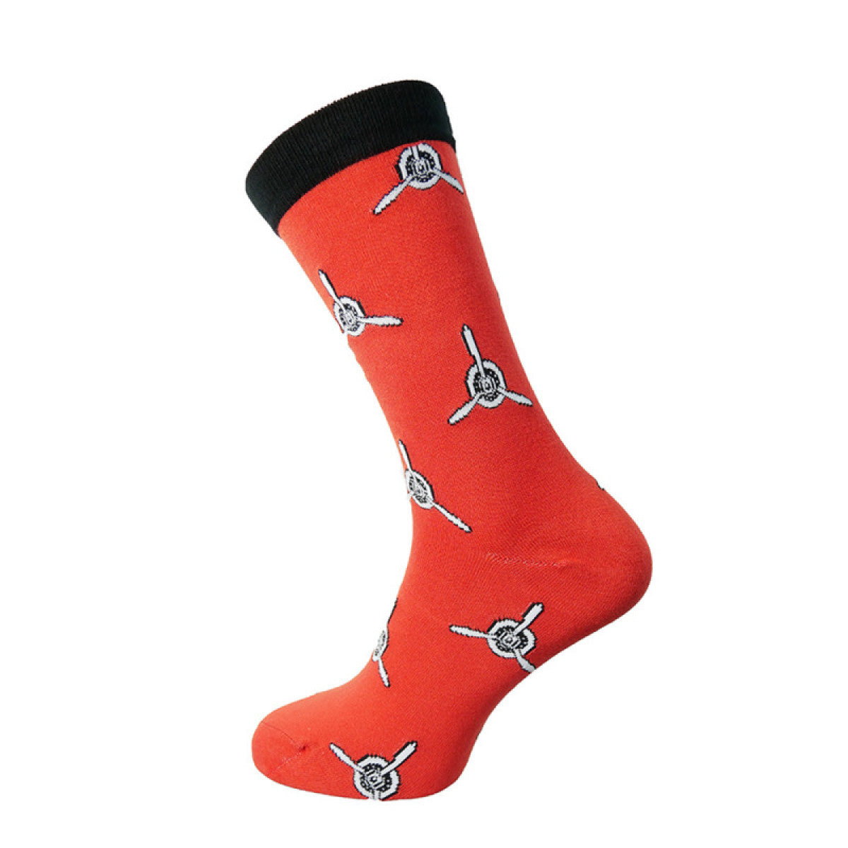 Men's bamboo socks - vintage propellers, Size 7-11