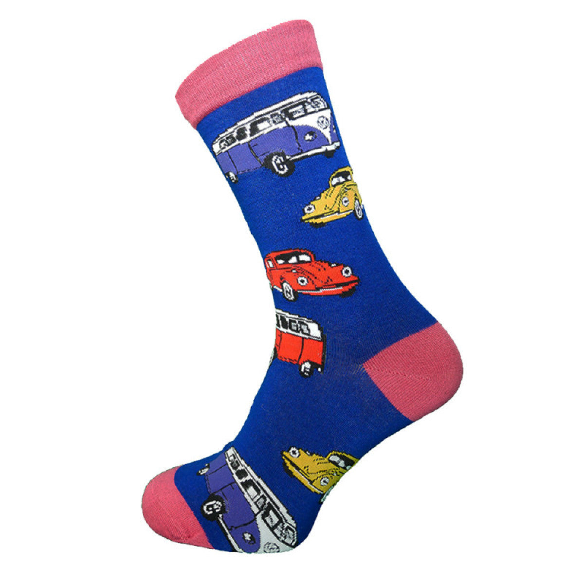 Men's bamboo socks - vintage buses and 'bugs', size 7-11