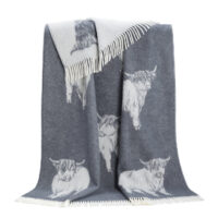 Highland Cow Wool Throw