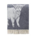 Highland Cow Wool Throw