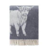 Highland Cow Wool Throw