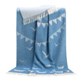 Sailing boat design throw, 100% wool