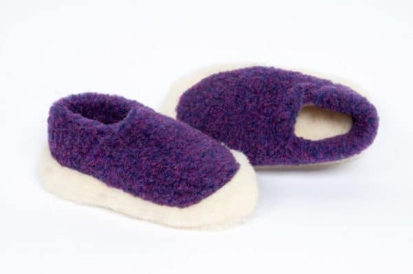 Wool Slippers Purple
