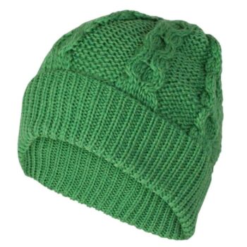 Bright Green Beanie Hat, 100% British Wool