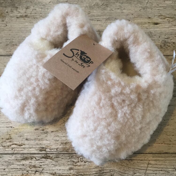 Children’s Wool Slippers Taupe