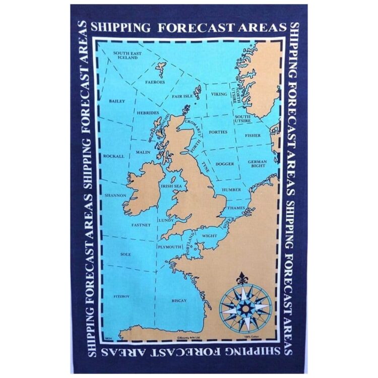 Shipping Forecast Areas Tea Towel
