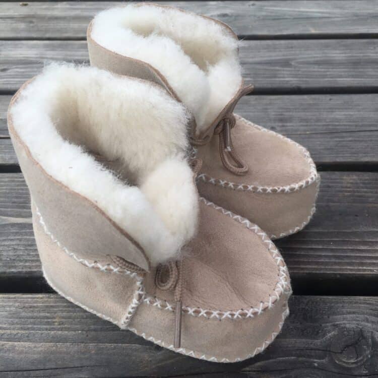 Babies / Toddlers Sheepskin Lace Up Booties
